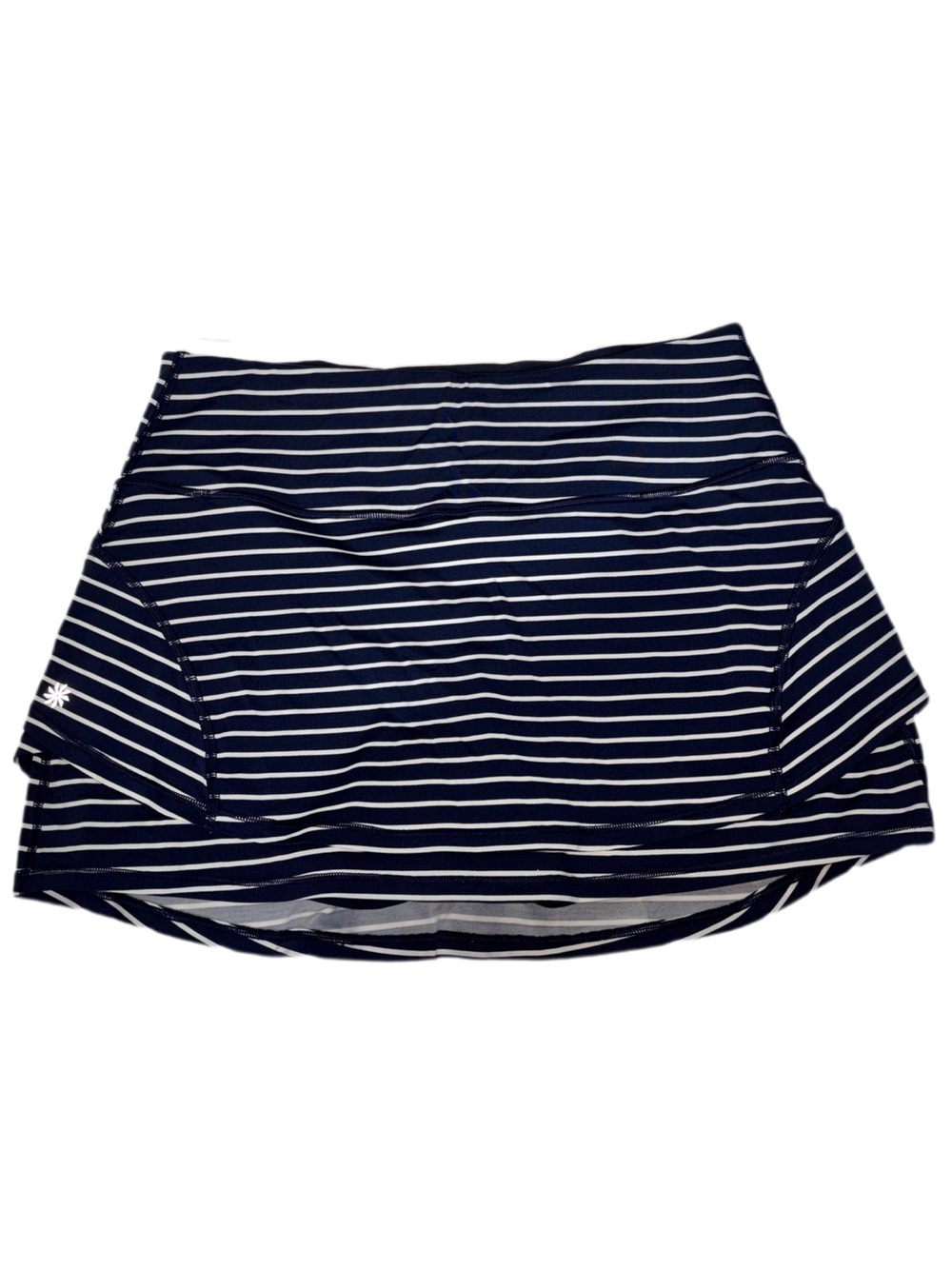 Athleta Stealth Skort Navy & White Striped Tennis Skort Woman's Size Small